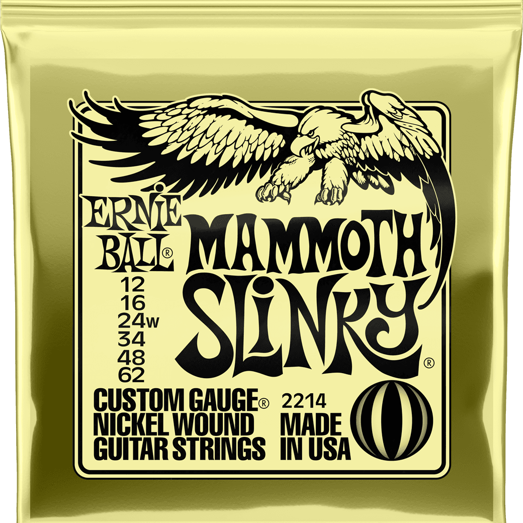 ernie ball mammoth slinky electric guitar strings 12-62