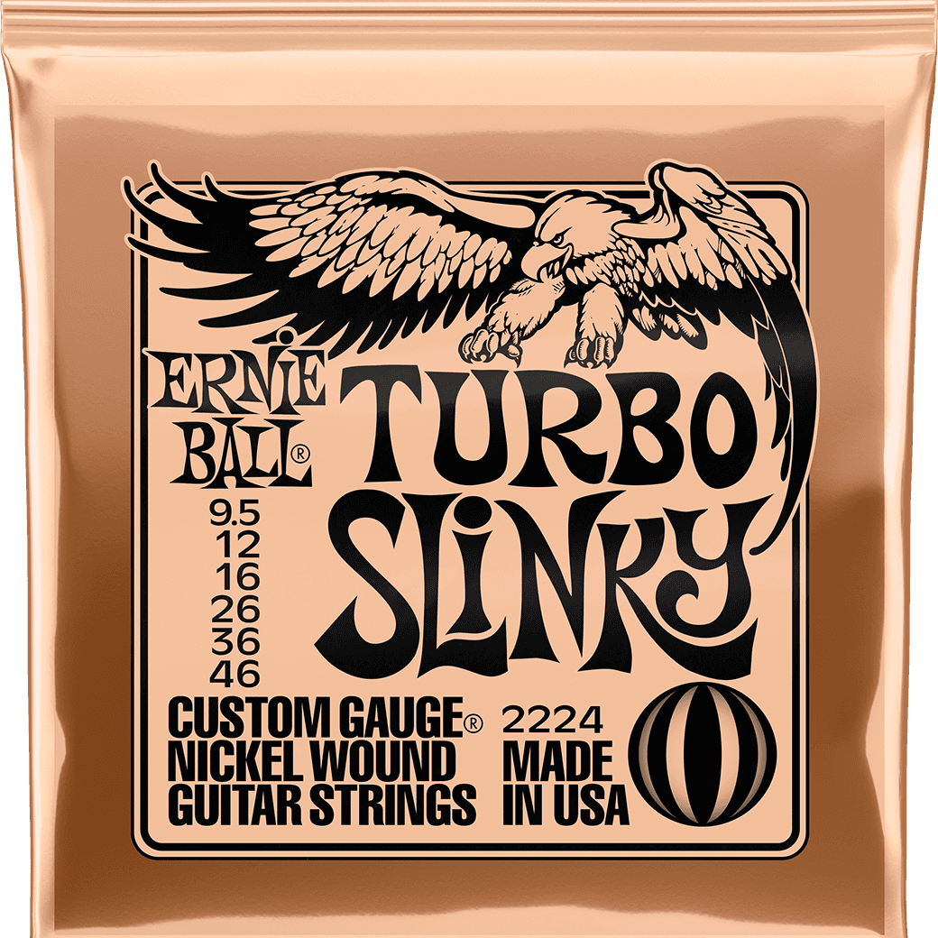 ernie ball turbo slinky electric guitar strings 9.5-46