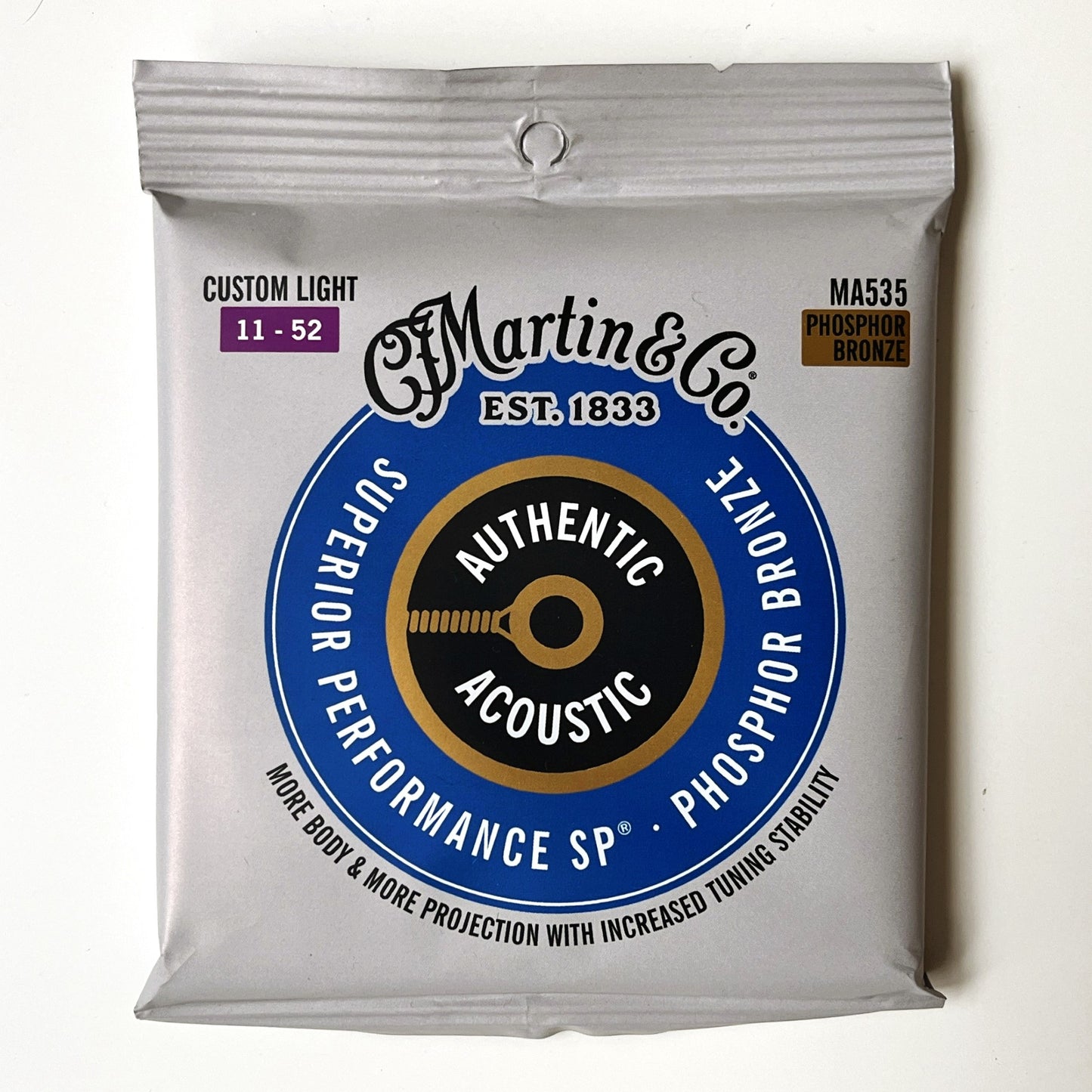 martin ma535 acoustic guitar strings phosphor bronze 11-52