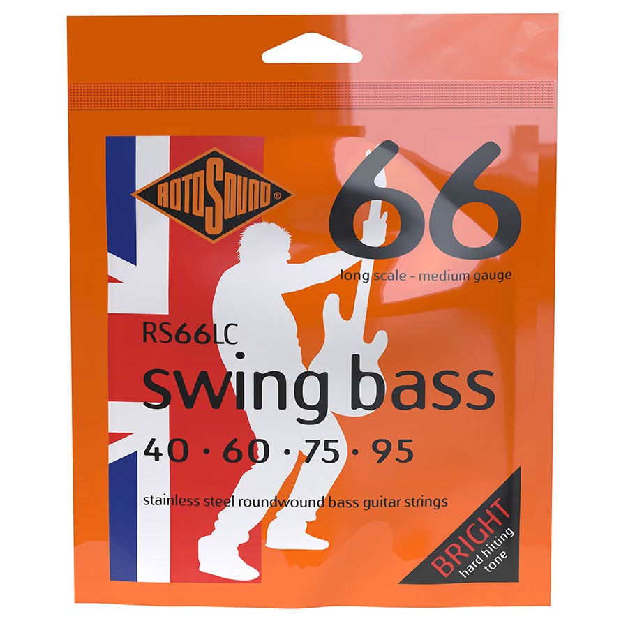 rotosound rs66lc swing bass 66 electric bass strings 40-95