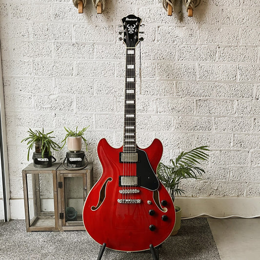 ibanez as73 transparent cherry red semi-hollow electric guitar