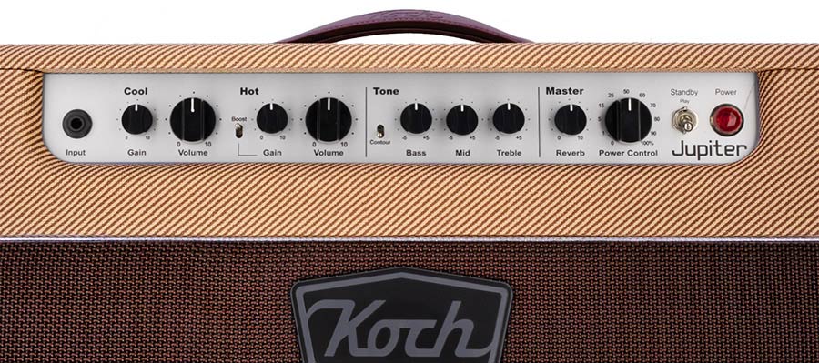 Koch Jupiter J45 Combo 1x12-inch Tweed control panel