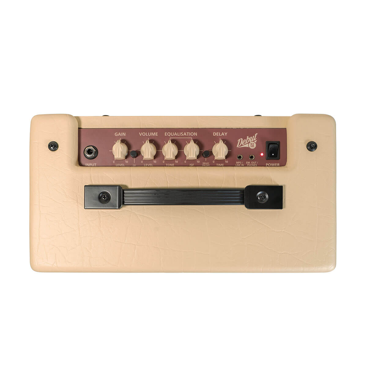 blackstar debut 15e electric guitar amplifier cream control panel