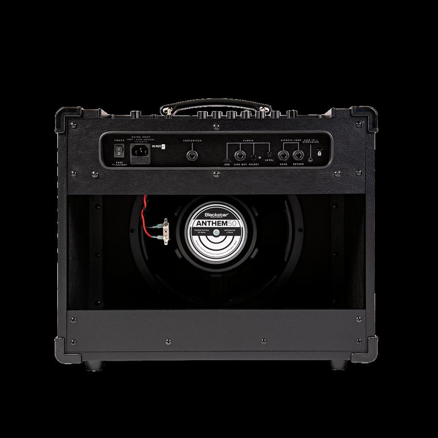 blackstar id-x 50 guitar amplifier back view