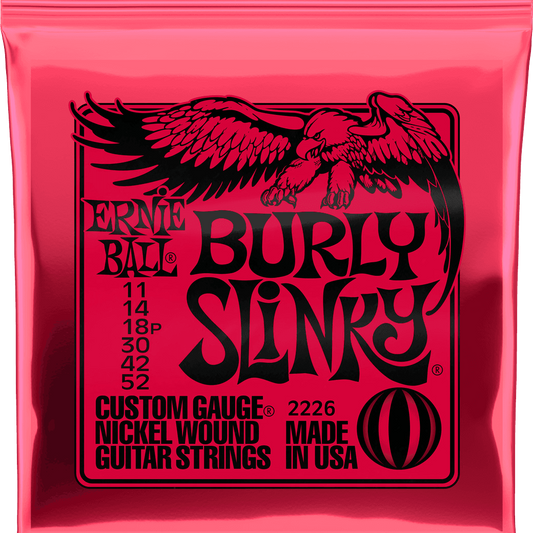 ernie ball burly slinky electric guitar strings 11-52