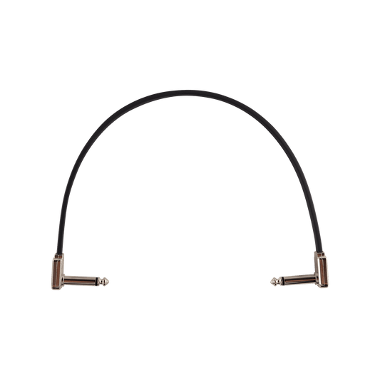 ernie ball eeb 6227 flat ribbon patch cable 30 cm black angled angled