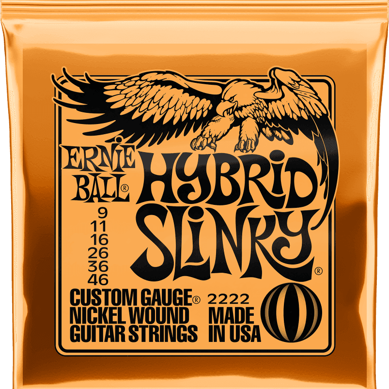 ernie ball hybrid slinky electric guitar strings 9-46