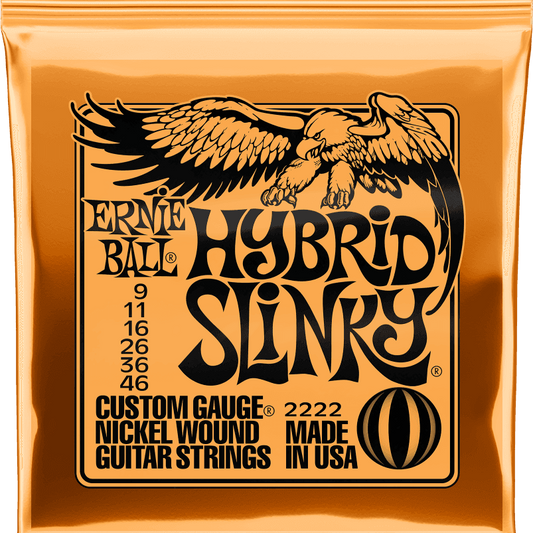 ernie ball hybrid slinky electric guitar strings 9-46