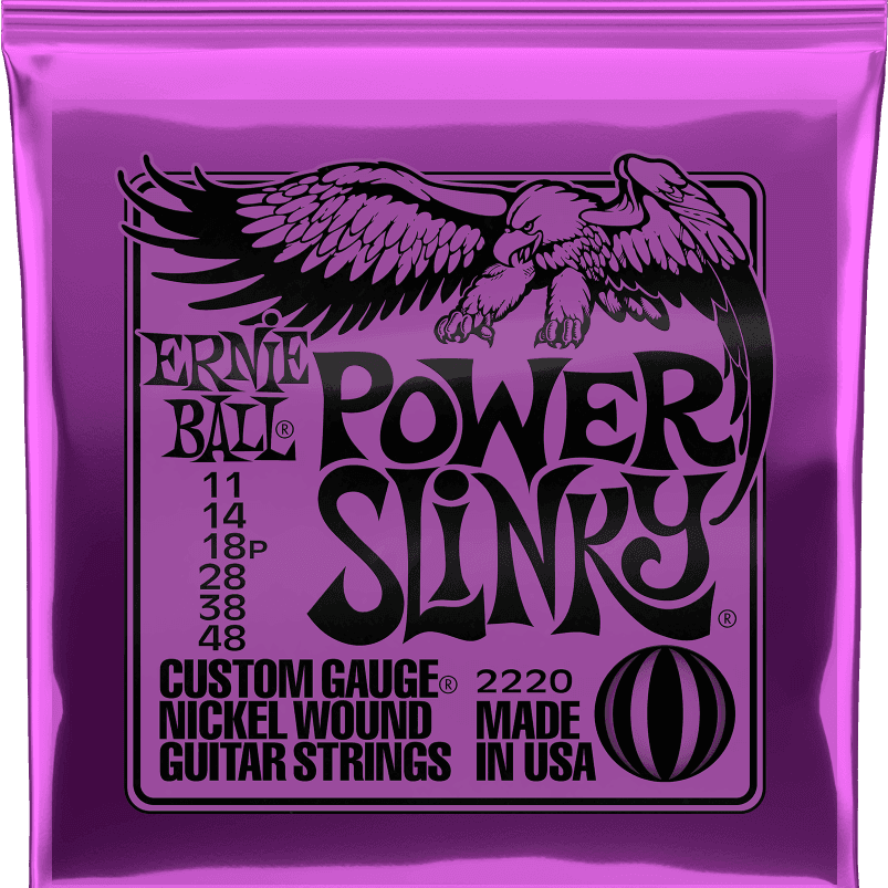 ernie ball power slinky electric guitar strings 11-48