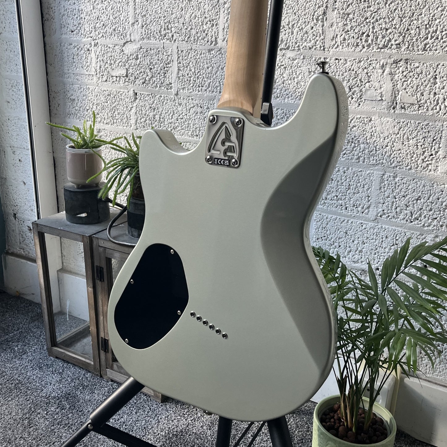 guild surfliner hh electric guitar shoreline mist body back view