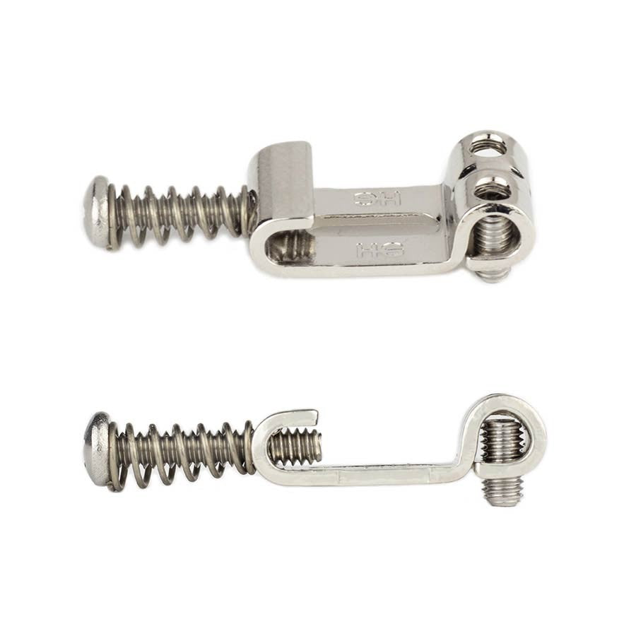 highwood vintage s-style bridge saddles 10.5mm nickel closeup