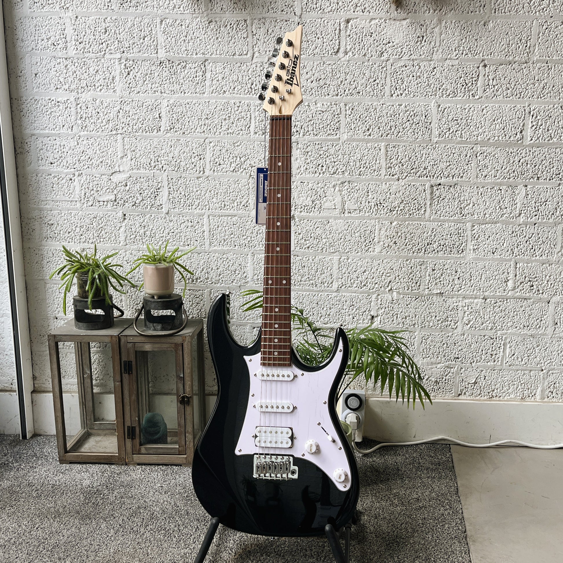 Ibanez GRX40 electric guitar in Black Night finish front view