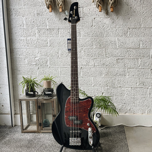 Ibanez TMB100 Talman electric bass in Black finish front view