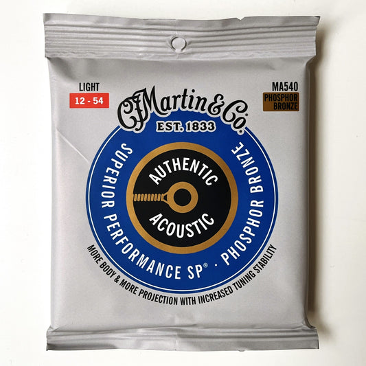 martin ma540 acoustic guitar strings phosphor bronze 12-54