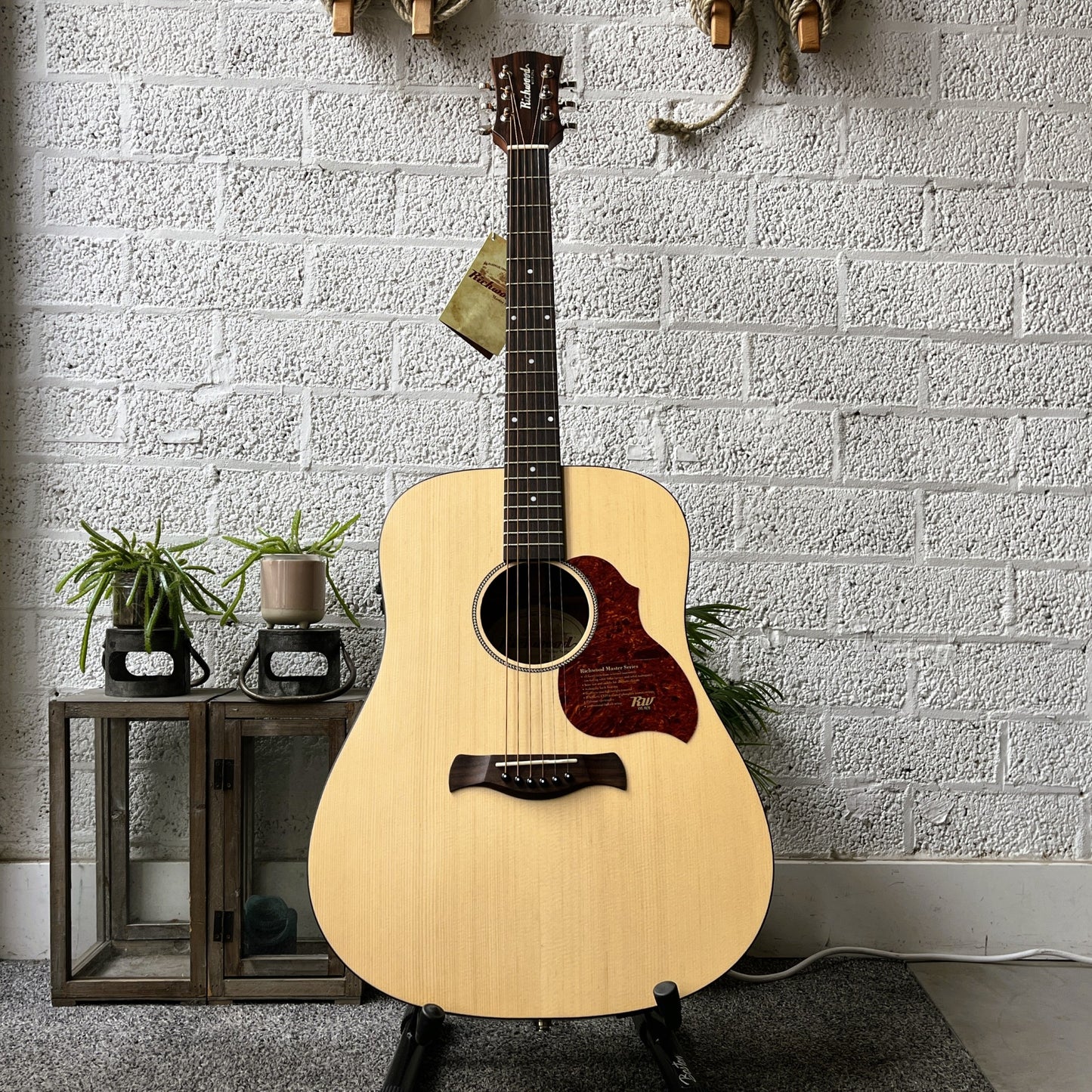 richwood d20e master series handmade dreadnought acoustic electric guitar
