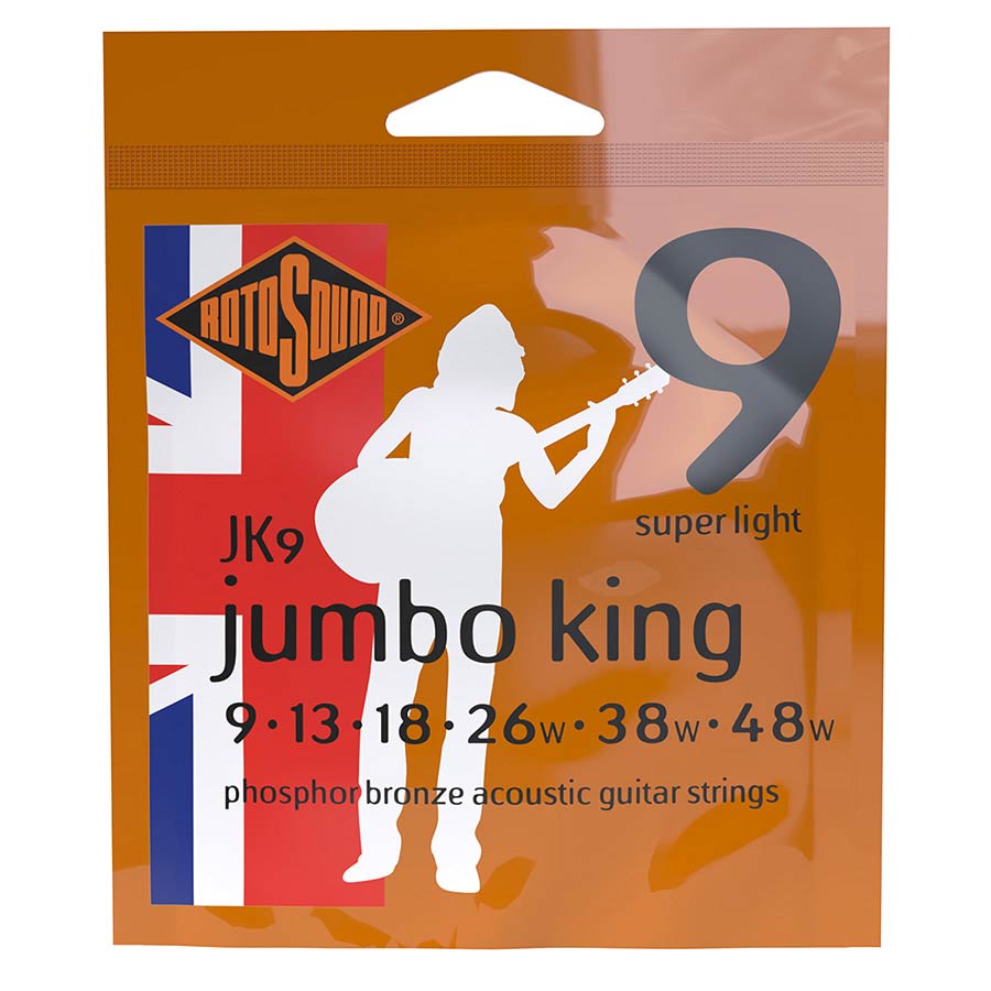 rotosound jk10 phosphor bronze acoustic guitar strings 9-48