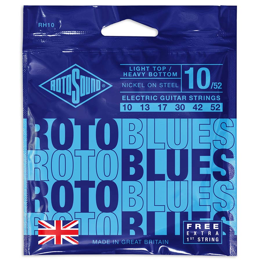 rotosound rh10 nickel wound electric guitar strings 10-52
