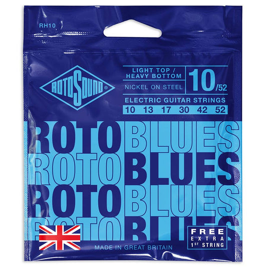 rotosound rh10 nickel wound electric guitar strings 10-52