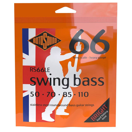 rotosound rs66le swing bass 66 electric bass strings 50-110