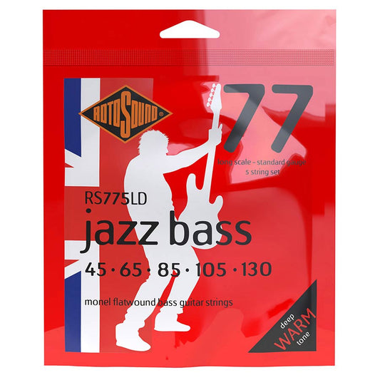 rotosound rs775ld jazz bass 77 5-string electric bass strings 45-130