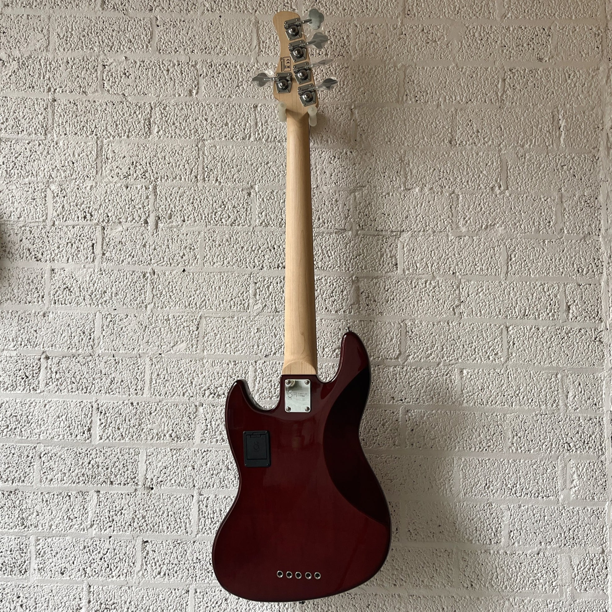 sire marcus miller v3+5 5-string mahogany electric bass back view