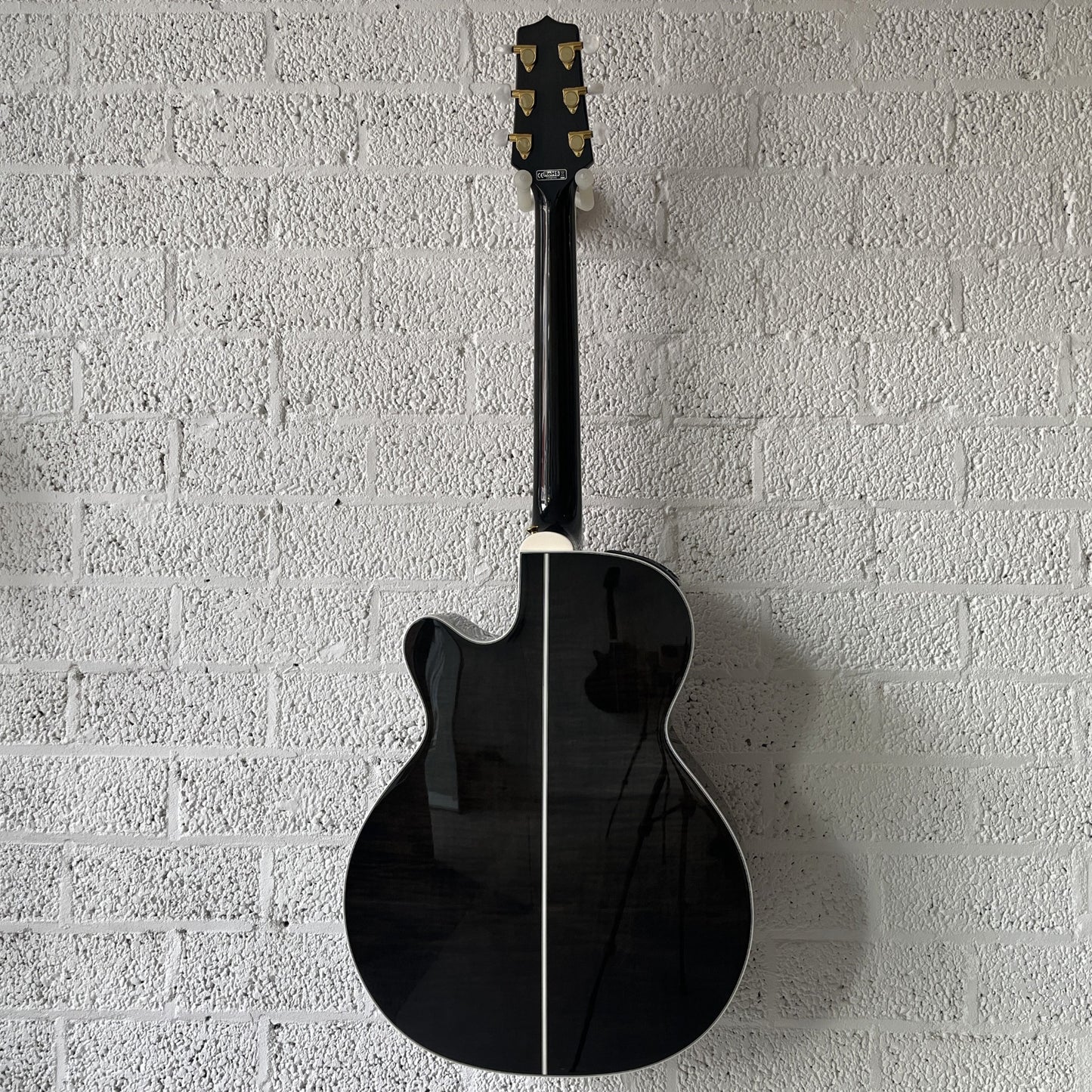 takamine gn75ce electro acoustic guitar transparent black back view