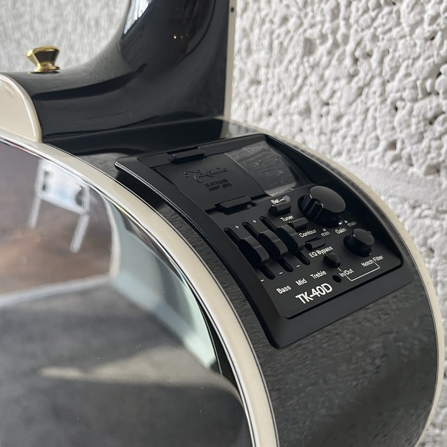 takamine gn75ce electro acoustic guitar transparent black preamp