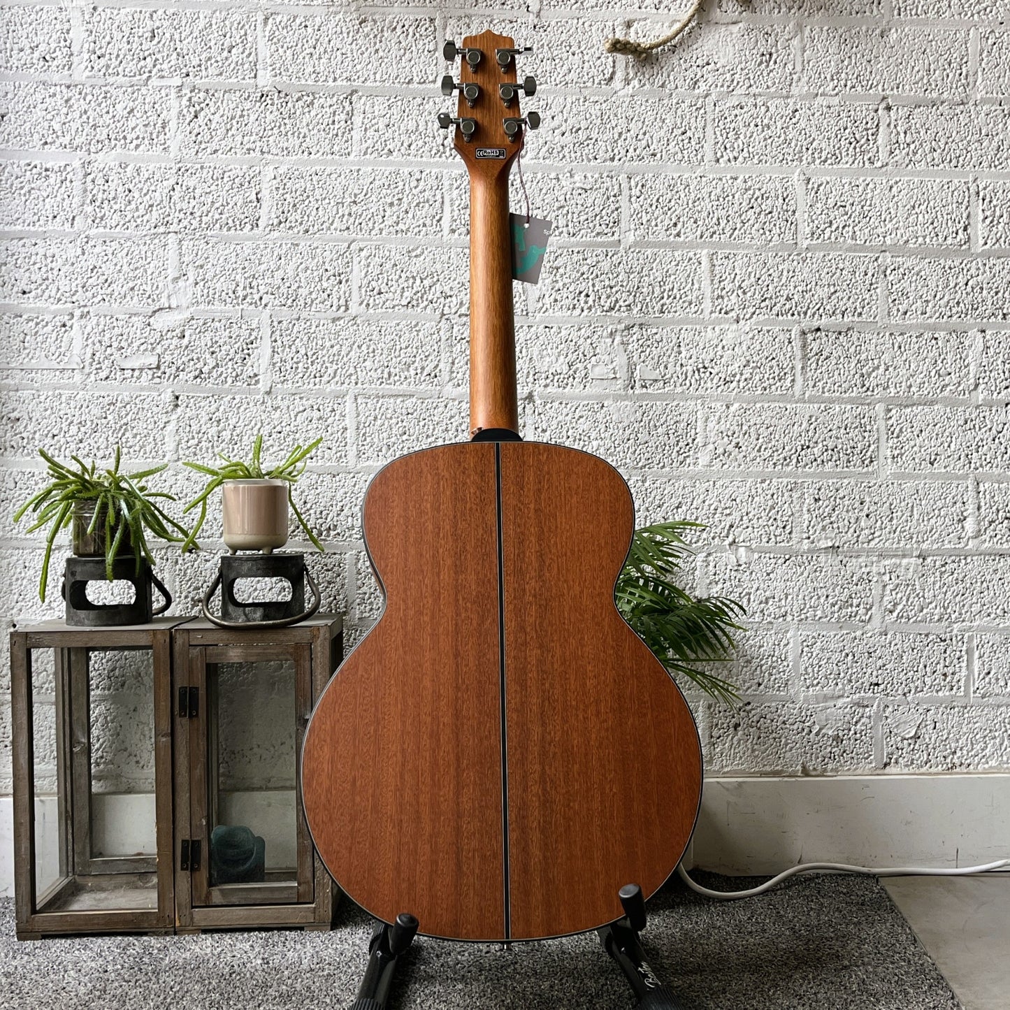 takamine gx11mens mini auditorium acoustic guitar back view