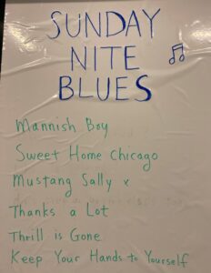 Sunday Night Blues Set List