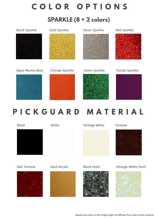 Oopegg Trailbreaker Mark-1 Colors - Sparkle & Pickguard Materials