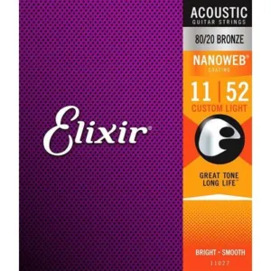 Elixir Nanoweb 11027 80/20 Bronze Acoustic Set 11-52