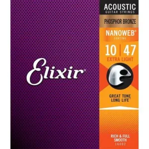 Elixir Nanoweb 16002 Phosphor Bronze Acoustic Set 10-47