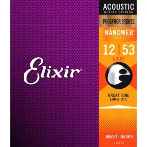 Elixir Nanoweb 16052 Phosphor Bronze Acoustic Set 12-53