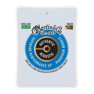 Martin MA530 Authentic Acoustic Superior Performance Phosphor Bronze Guitar Strings 10-47