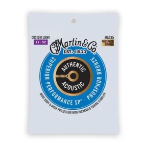 Martin MA535 Authentic Acoustic Superior Performance Phosphor Bronze Guitar Strings 11-52